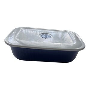Thermostone Decor Navy Blue  Rectangular Baking Food Container Dish 1.8L